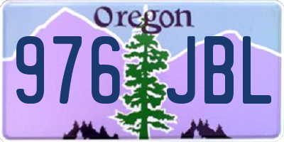 OR license plate 976JBL