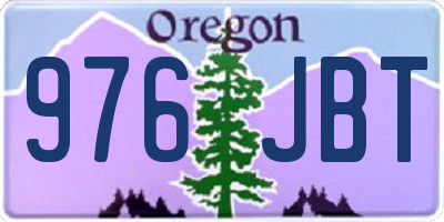 OR license plate 976JBT