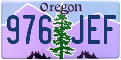 OR license plate 976JEF