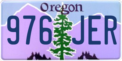 OR license plate 976JER