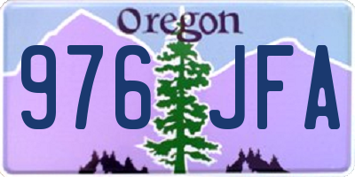 OR license plate 976JFA