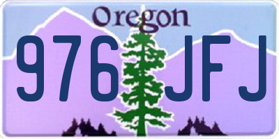 OR license plate 976JFJ