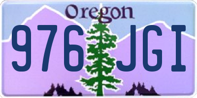 OR license plate 976JGI