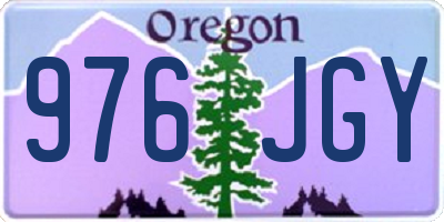 OR license plate 976JGY
