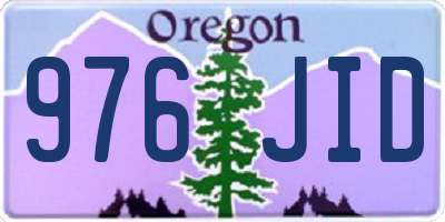 OR license plate 976JID