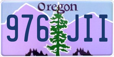 OR license plate 976JII