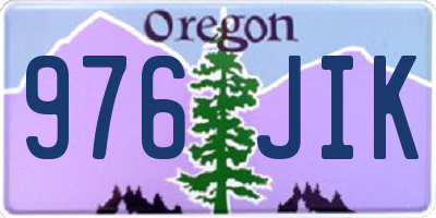 OR license plate 976JIK