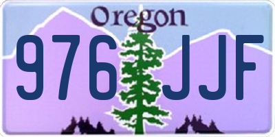 OR license plate 976JJF