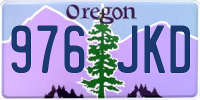 OR license plate 976JKD