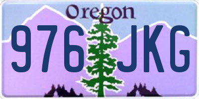 OR license plate 976JKG