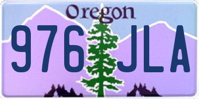 OR license plate 976JLA