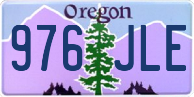 OR license plate 976JLE