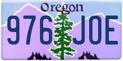 OR license plate 976JOE