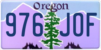 OR license plate 976JOF