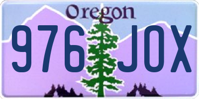 OR license plate 976JOX