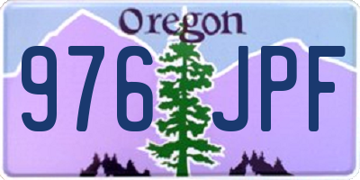 OR license plate 976JPF