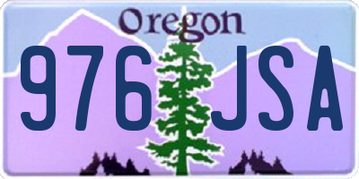 OR license plate 976JSA