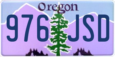 OR license plate 976JSD