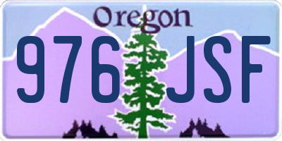 OR license plate 976JSF