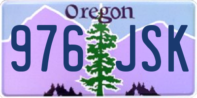 OR license plate 976JSK