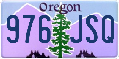 OR license plate 976JSQ
