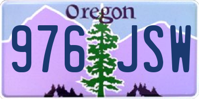 OR license plate 976JSW
