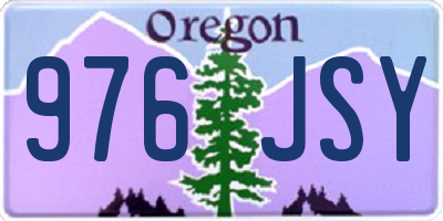 OR license plate 976JSY