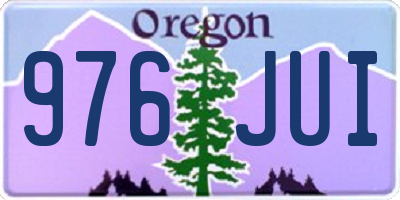 OR license plate 976JUI