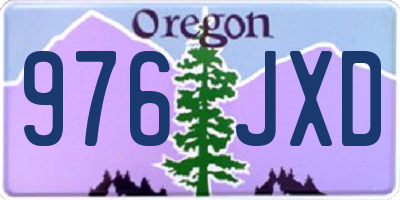 OR license plate 976JXD