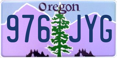 OR license plate 976JYG