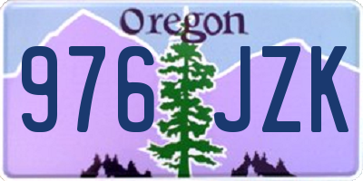 OR license plate 976JZK