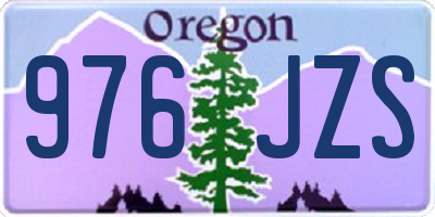 OR license plate 976JZS