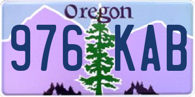 OR license plate 976KAB