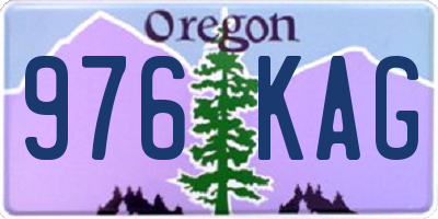 OR license plate 976KAG