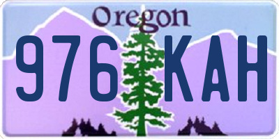 OR license plate 976KAH