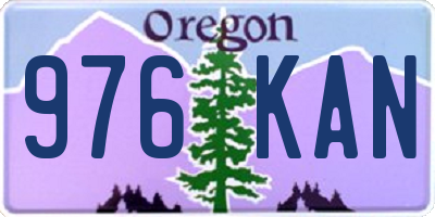 OR license plate 976KAN