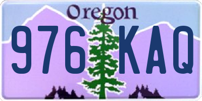 OR license plate 976KAQ
