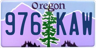 OR license plate 976KAW