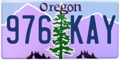 OR license plate 976KAY