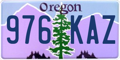 OR license plate 976KAZ