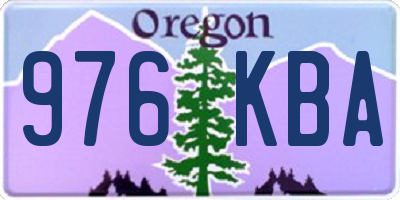 OR license plate 976KBA