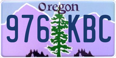 OR license plate 976KBC