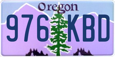 OR license plate 976KBD