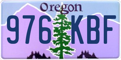 OR license plate 976KBF