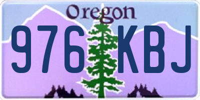 OR license plate 976KBJ