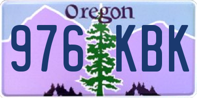 OR license plate 976KBK
