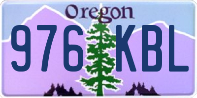 OR license plate 976KBL
