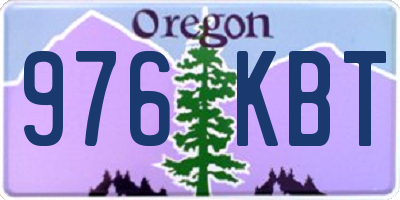 OR license plate 976KBT