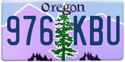 OR license plate 976KBU