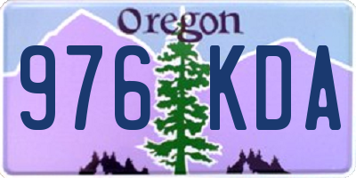 OR license plate 976KDA